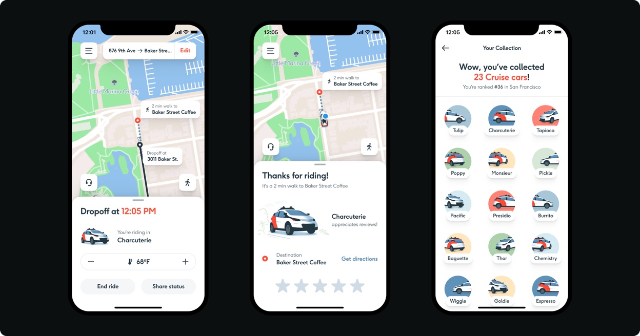 Cruise mobile app — ride completion