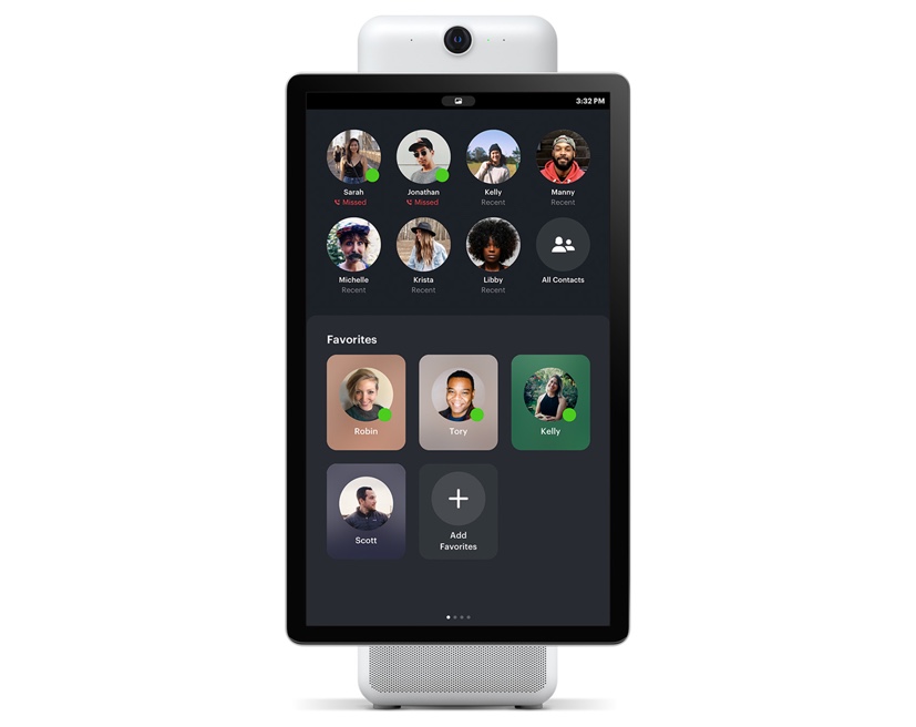 Portal Plus showing favorite contacts